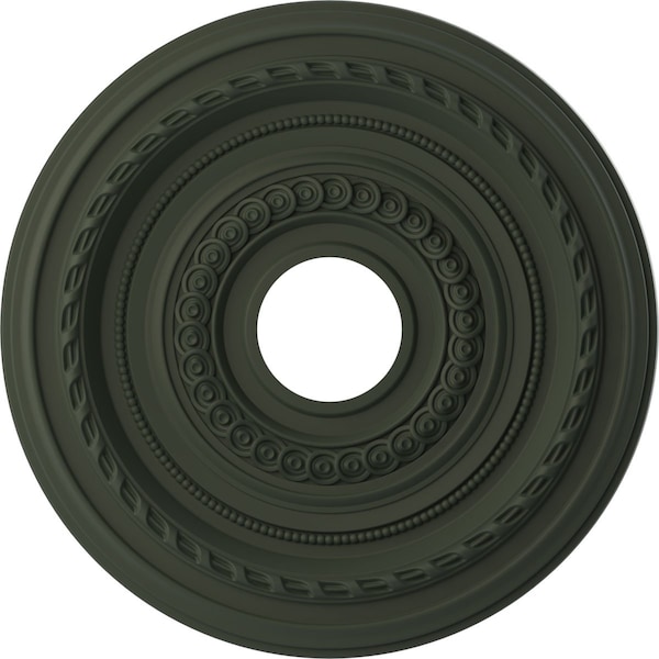 Ekena Millwork Cole PVC Medallion (Canopies up to 4 1/2"), 16"OD x 3 1/2"ID x 1"P, UltraCover Satin Hunt Club Green CMP16COGHC - main